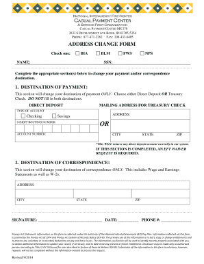 US Federal Address Change Form