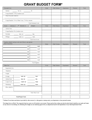 GRANT BUDGET FORM - New Mexico State University - artsci nmsu