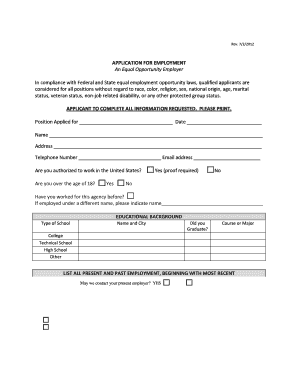 Application for Employment