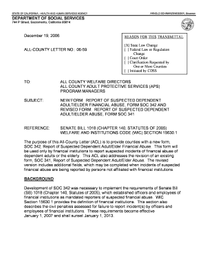 California Elder Abuse Reporting Form
