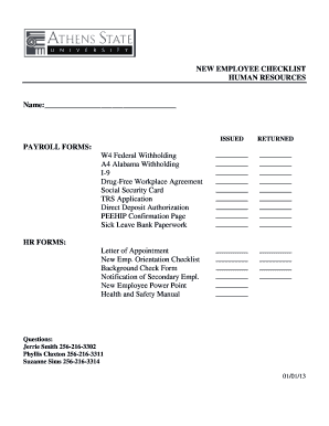 New Employee Checklist