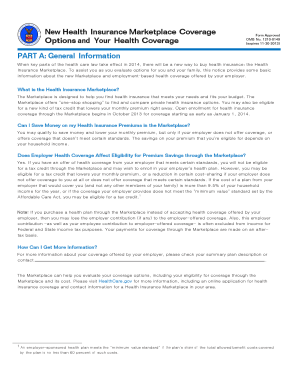 Health Insurance Marketplace Coverage Notice