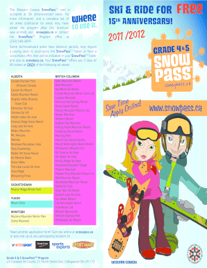 Western Canada SnowPass Application Form