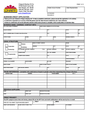 Business Credit Application
