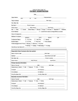 Patient Registration Form