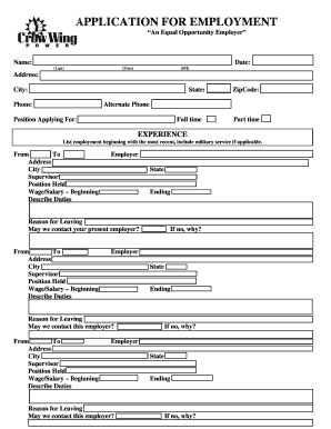 Employment Application Form
