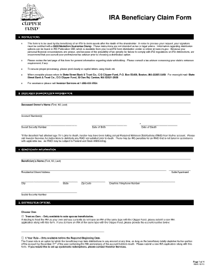 IRA Beneficiary Claim Form