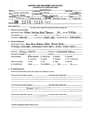 Master Land Use Permit Application