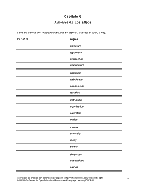 Actividad de Aprendizaje del Español