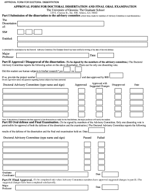 Doctoral dissertation approval form