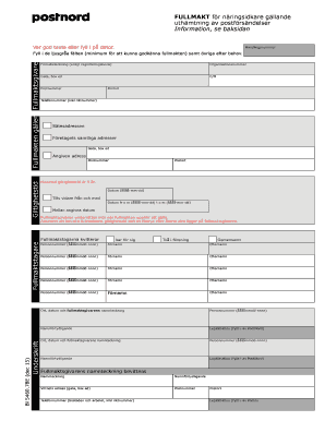 Swedish Business Mail Power of Attorney