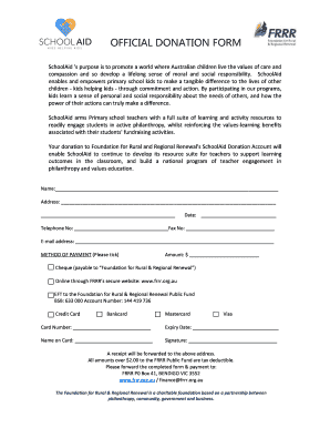 SchoolAid Donation Form