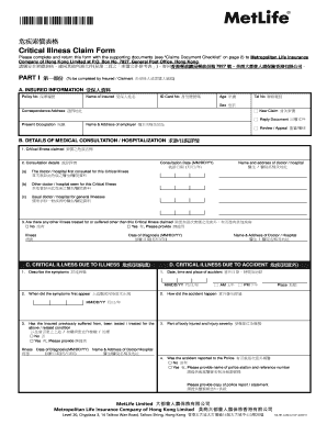 Critical Illness Claim Form