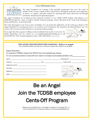 Cents-Off Donation Form