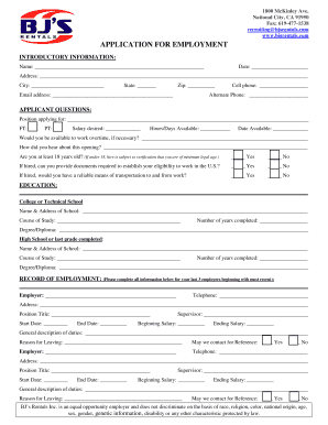 Application for Employment