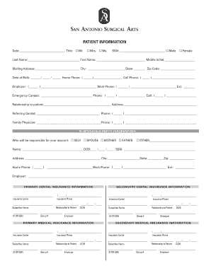 Patient Information Form