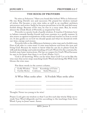 Proverbs Study Guide for Children
