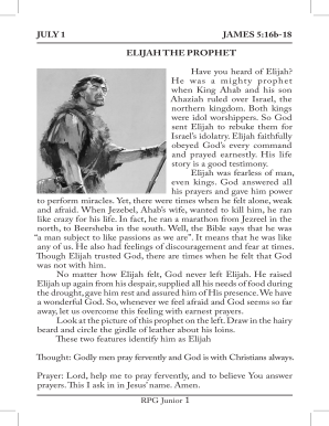 Elijah the Prophet Bible Study