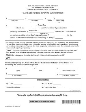 California Clear Affidavit Form