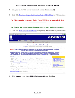 IRS Form 990-N Filing Instructions