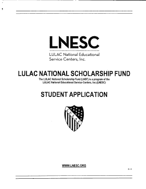 LULAC National Scholarship Fund Student Application