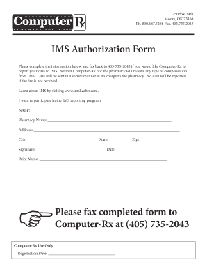 IMS Authorization Form