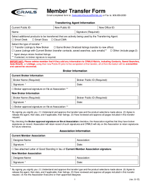 Member Transfer Form