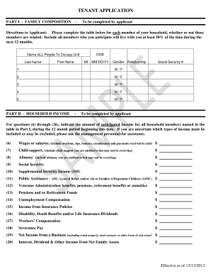Tenant Application Form