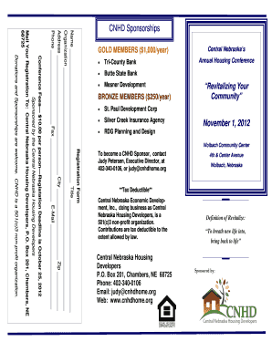 CNHD Sponsorships - Central Nebraska Housing Developers