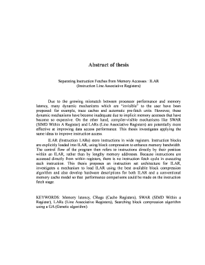 Abstract page example - Abstract of thesis - The Aggregate - aggregate