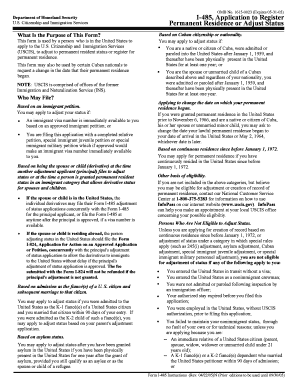 USCIS Form I-485 Application to Register Permanent Residence