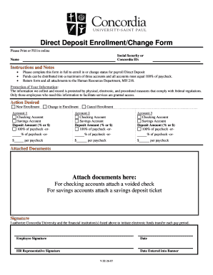 Direct Deposit Enrollment Form
