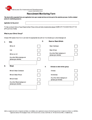 Recruitment Monitoring Form