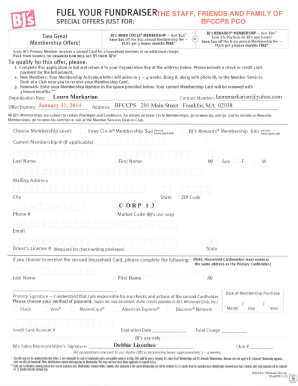 BJ's Wholesale Club Membership Application