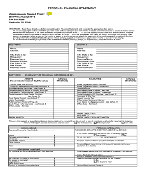 Personal Financial Statement