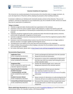 Volunteer Application Form
