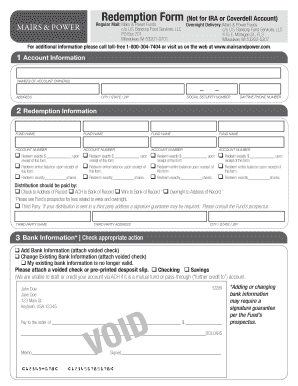 Mairs & Power Funds Redemption Form