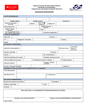 Solicitud de Participación