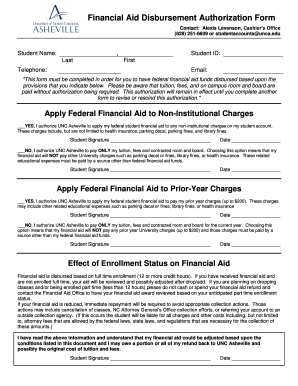 Financial Aid Disbursement Authorization Form