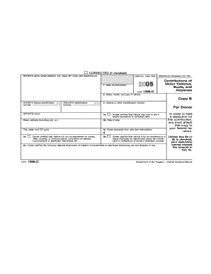 Page 3 of 8 (Page 4 is Blank) of Form 1098C VERSION B 10 The type and rule above prints on all proofs including departmental reproduction proofs