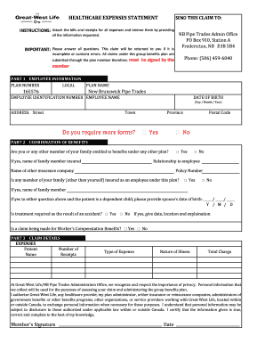 Healthcare Expenses Claim Form