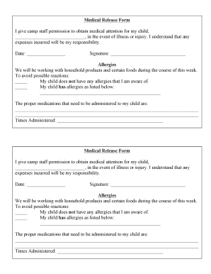 Medical Release Form