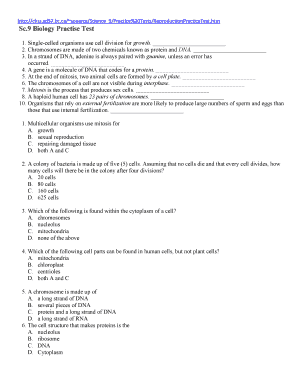 Biology Practice Test