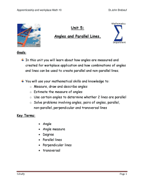 Subway check stubs - Unit 5 Angles and Parallel Lines - St John Brebeuf - stjohnbrebeuf