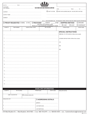 Order Form Template