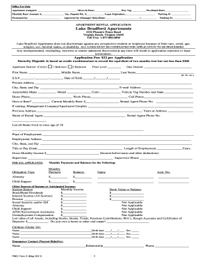 Apartment Rental Application