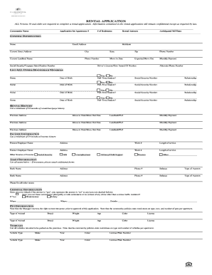 Rental Application Form