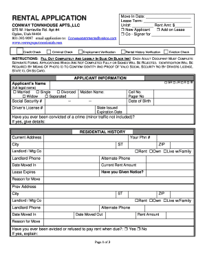 Rental Application Form