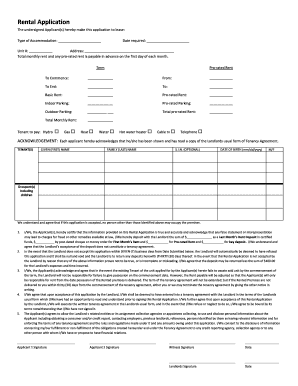 Rental Application Form