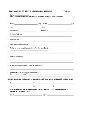 Rental Application Form